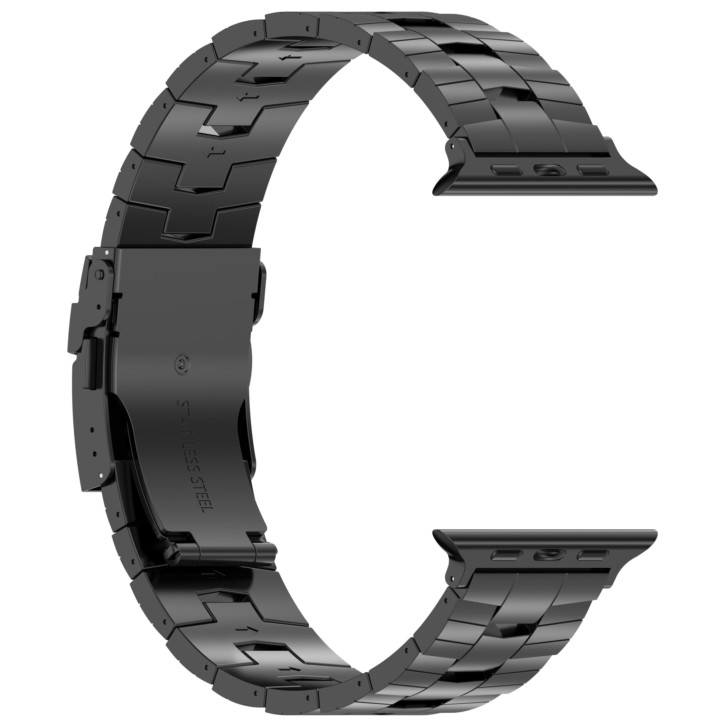 For Apple Watch Ultra 2 Ultra 49mm / Series 9 8 7 45mm / SE (2023) SE (2022) SE 6 5 4 44mm / 3 2 1 42mm Metal Watchband Strap - Black For Apple Watch Ultra 2 Ultra 49mm / Series 9 8 7 45mm / SE (2023) SE (2022) SE 6 5 4 44mm / 3 2 1 42mm Metal Watchband Strap - Black